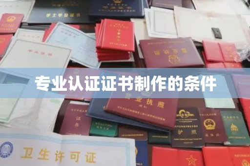 南岸专业认证证书制作的条件